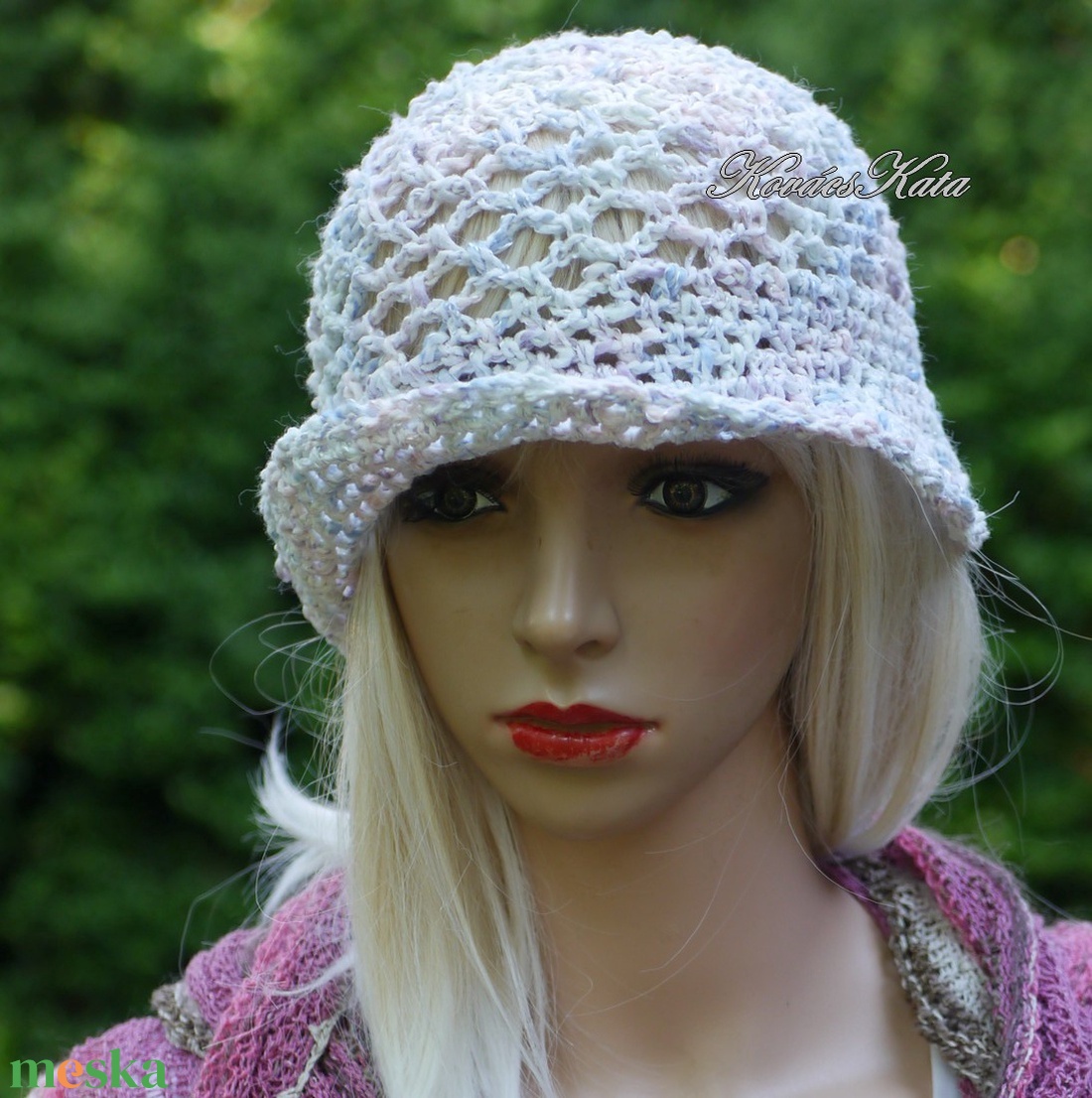 HÁLÓS FLAPPER - exkluzív horgolt nyári kalap / babycolor - ruha & divat - sál, sapka, kendő - kalap - Meska.hu HÁLÓS FLAPPER - exkluzív horgolt nyári kalap / babycolor - ruha & divat - sál, sapka, kendő - kalap - Meska.hu