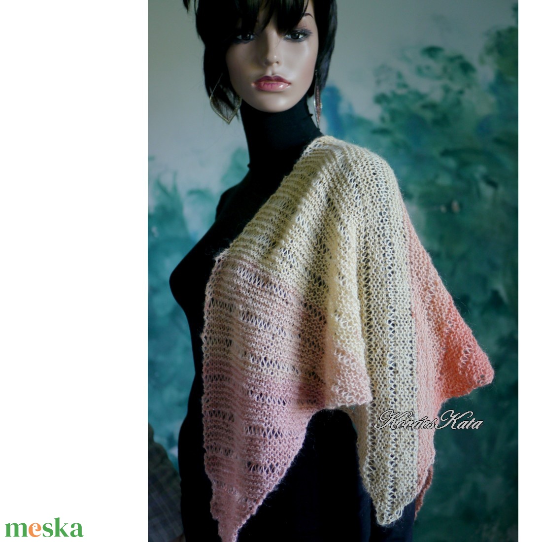 MOHAIR DREAM KENDŐ / citrus - kézzel kötött színátmenetes vállkendő - ruha & divat - sál, sapka, kendő - vállkendő - Meska.hu