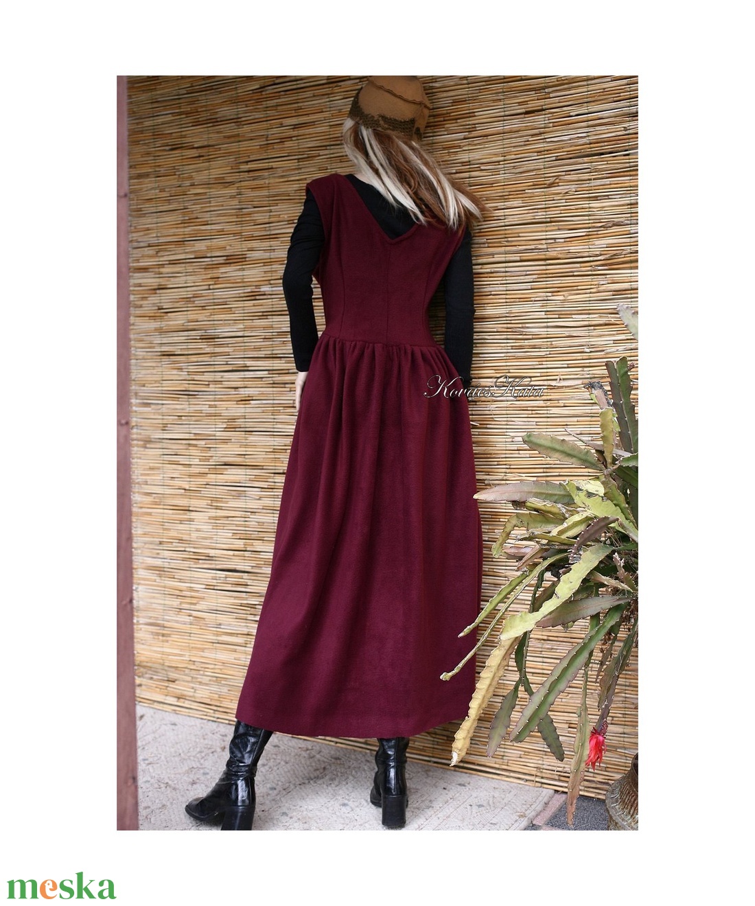 BÍBORKA - college-style polár flapper ruha, kötényruha - ruha & divat - női ruha - ruha - Meska.hu