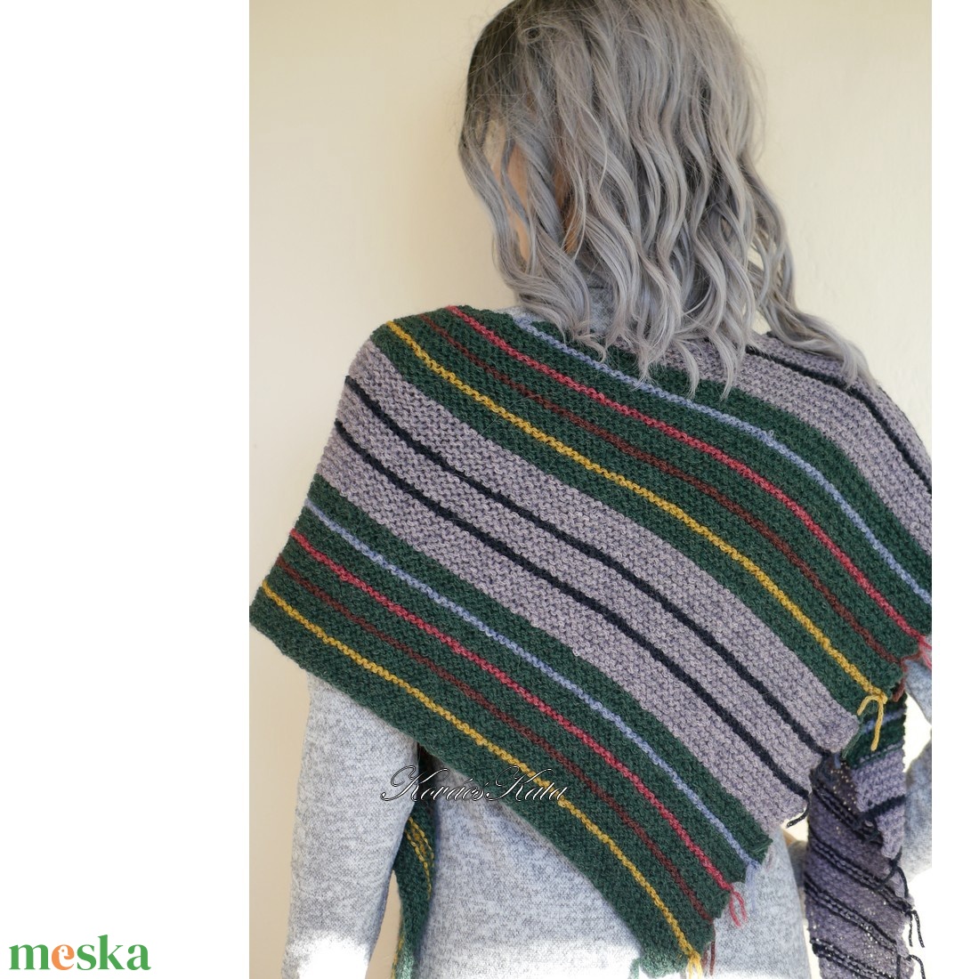 SKY KENDŐ / forest - kézzel kötött exkluzív alpaka vállkendő, sálkendő - ruha & divat - sál, sapka, kendő - vállkendő - Meska.hu