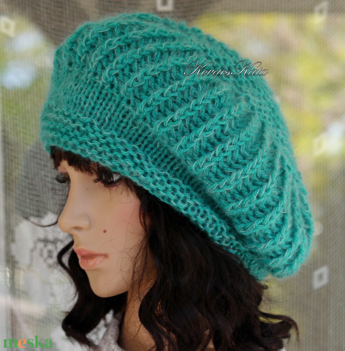 BORBÁLA / óceán - kézzel kötött design sapka - ruha & divat - sál, sapka, kendő - sapka - Meska.hu BORBÁLA / óceán - kézzel kötött design sapka - ruha & divat - sál, sapka, kendő - sapka - Meska.hu