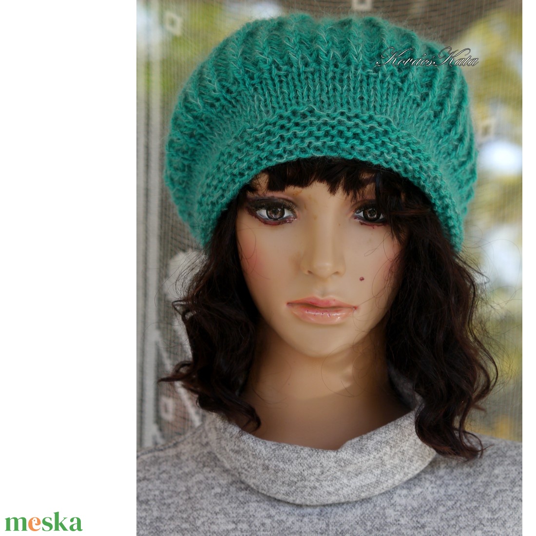 BORBÁLA / óceán - kézzel kötött design sapka - ruha & divat - sál, sapka, kendő - sapka - Meska.hu BORBÁLA / óceán - kézzel kötött design sapka - ruha & divat - sál, sapka, kendő - sapka - Meska.hu