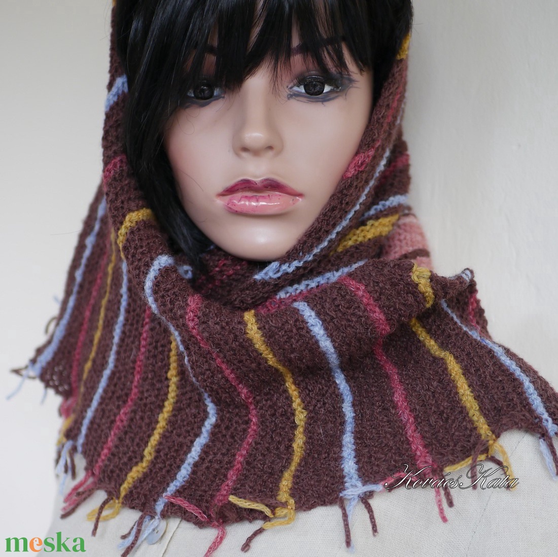 SKY KENDŐ / melankólia  - kézzel kötött exkluzív alpaka vállkendő, sálkendő - ruha & divat - sál, sapka, kendő - vállkendő - Meska.hu