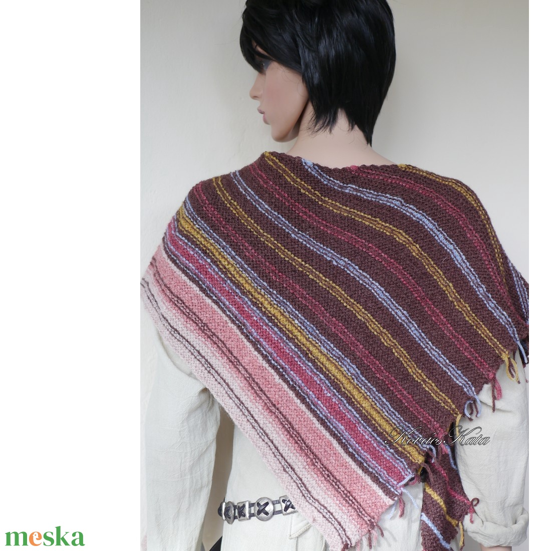 SKY KENDŐ / melankólia  - kézzel kötött exkluzív alpaka vállkendő, sálkendő - ruha & divat - sál, sapka, kendő - vállkendő - Meska.hu