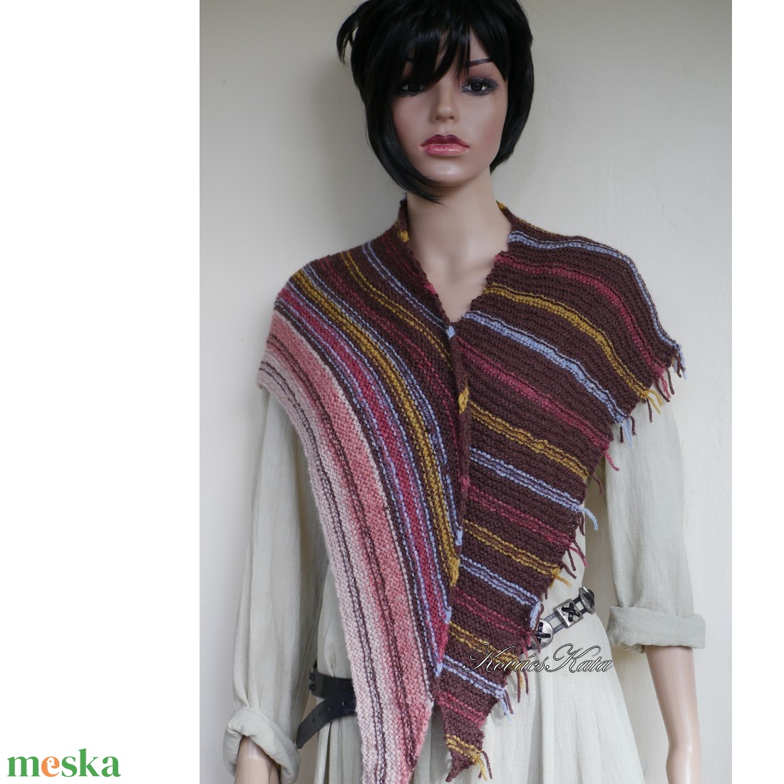 SKY KENDŐ / melankólia  - kézzel kötött exkluzív alpaka vállkendő, sálkendő - ruha & divat - sál, sapka, kendő - vállkendő - Meska.hu