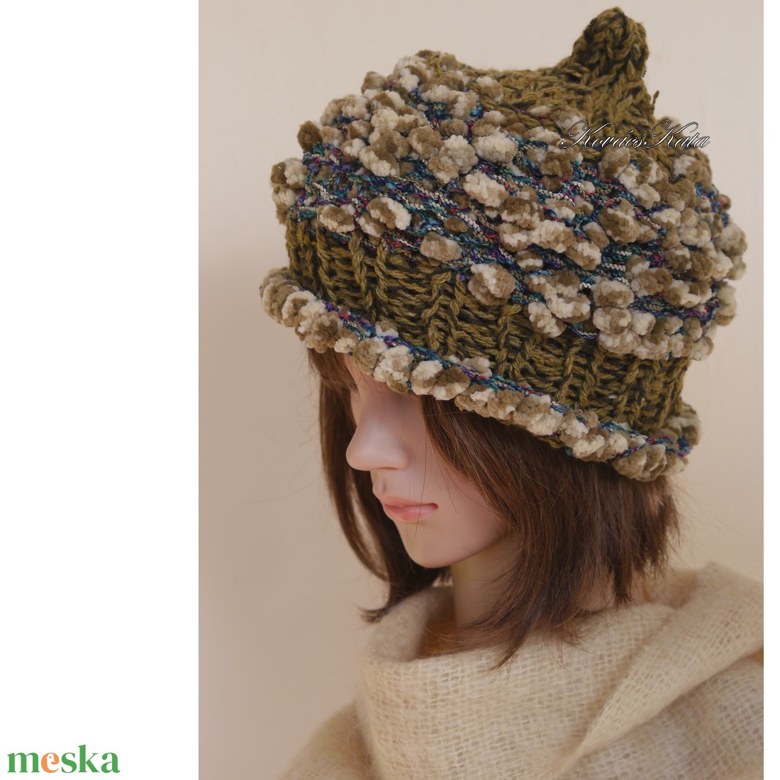 LUCA-SAPI / olív - bohém kézzel kötött gyapjú sapka - ruha & divat - sál, sapka, kendő - sapka - Meska.hu LUCA-SAPI / olív - bohém kézzel kötött gyapjú sapka - ruha & divat - sál, sapka, kendő - sapka - Meska.hu
