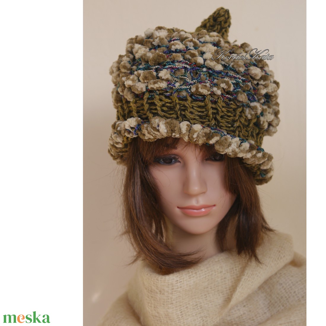 LUCA-SAPI / olív - bohém kézzel kötött gyapjú sapka - ruha & divat - sál, sapka, kendő - sapka - Meska.hu LUCA-SAPI / olív - bohém kézzel kötött gyapjú sapka - ruha & divat - sál, sapka, kendő - sapka - Meska.hu