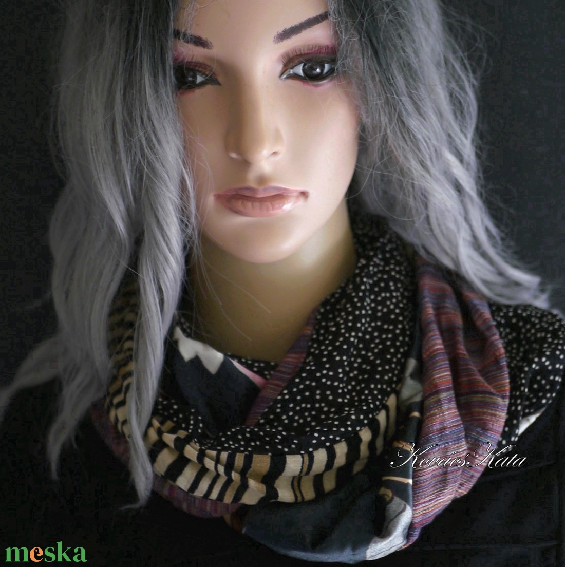 INFINITY / vamp - extravagáns körsál, csősál  - ruha & divat - sál, sapka, kendő - sál - Meska.hu