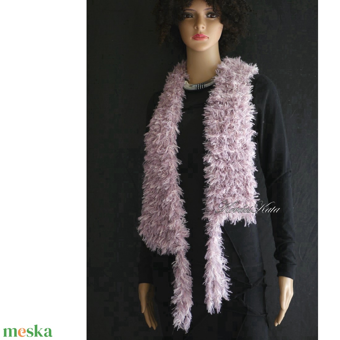 SUBA-SÁL - extravagáns sál, nyakmelegítő / púder - ruha & divat - sál, sapka, kendő - sál - Meska.hu