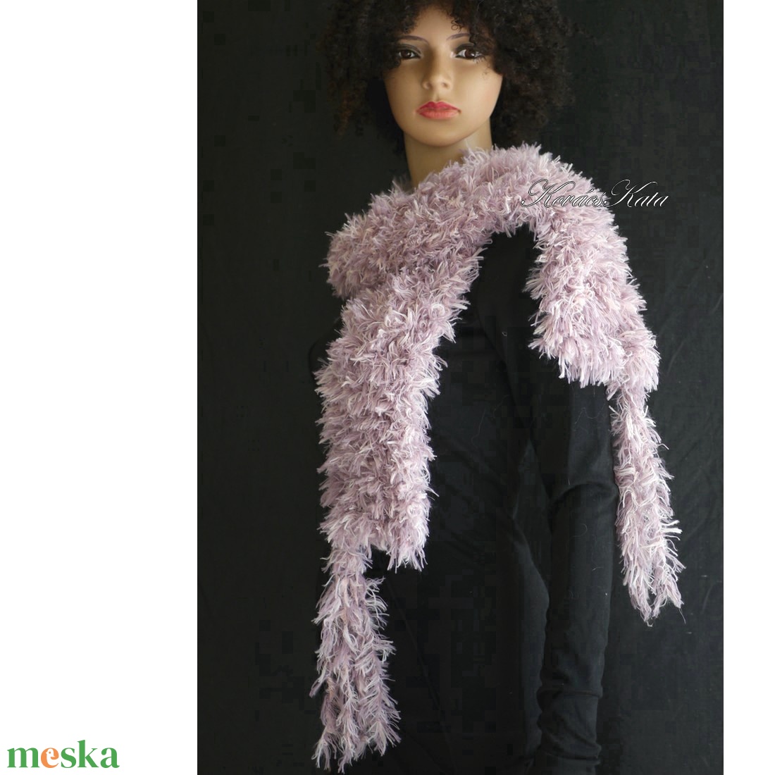 SUBA-SÁL - extravagáns sál, nyakmelegítő / púder - ruha & divat - sál, sapka, kendő - sál - Meska.hu