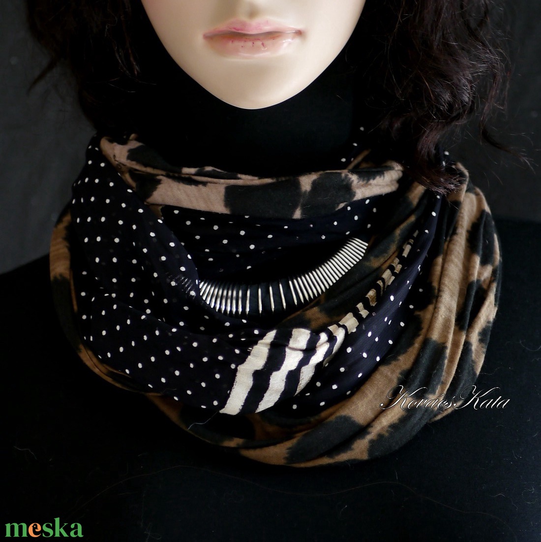 INFINITY / africa - extravagáns körsál, csősál  - ruha & divat - sál, sapka, kendő - sál - Meska.hu