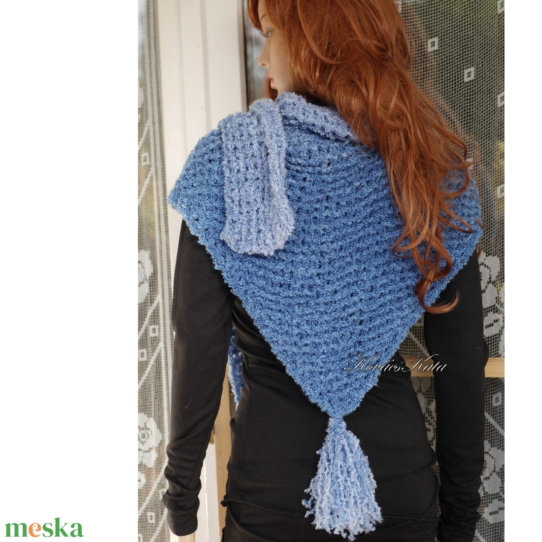 BUKLÉ KENDŐ - kézzel kötött vállkendő, sálkendő - ruha & divat - sál, sapka, kendő - vállkendő - Meska.hu