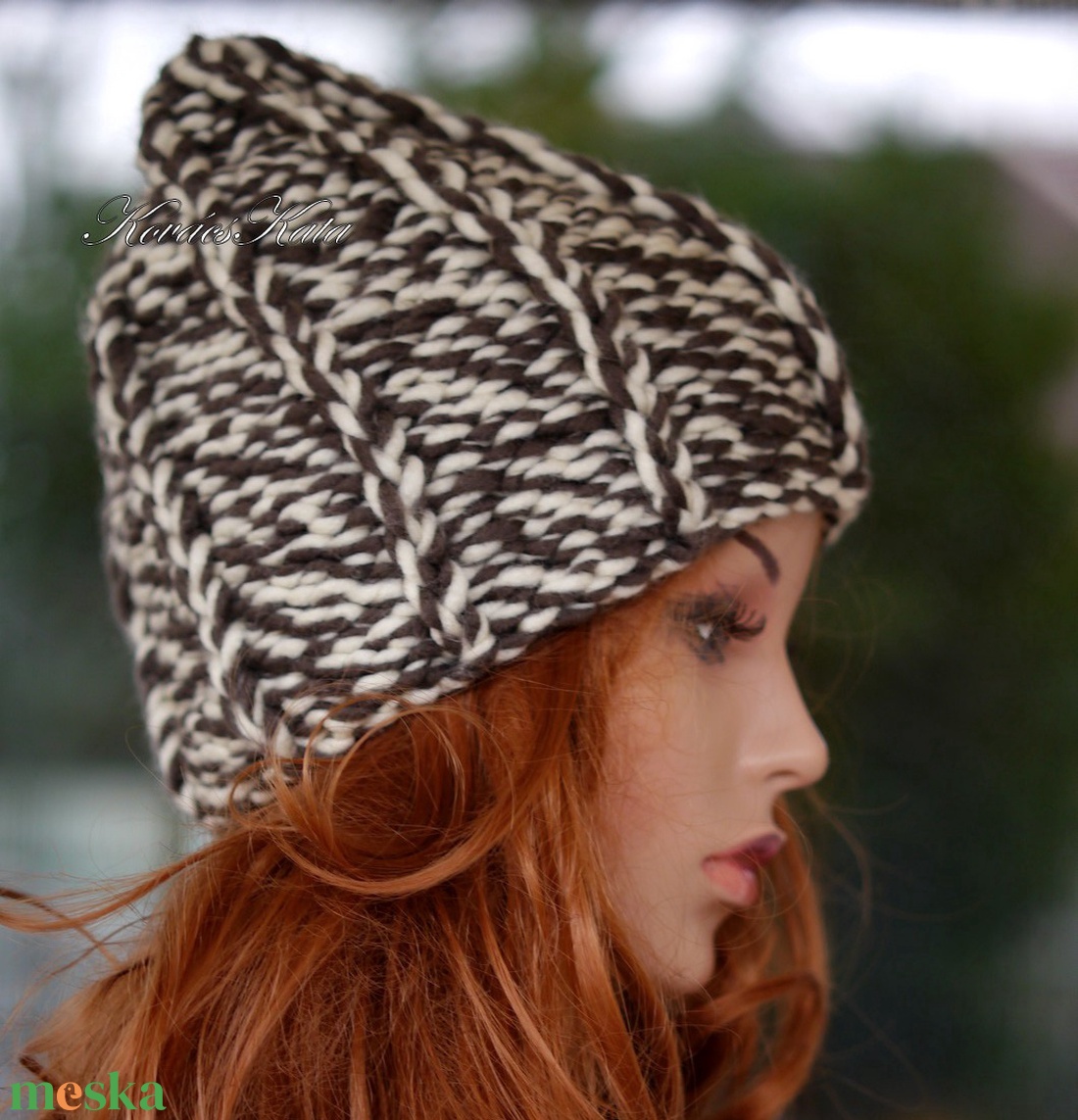 ETA CHUNKY - szuper-vastag kézzel kötött sapka  - ruha & divat - sál, sapka, kendő - sapka - Meska.hu