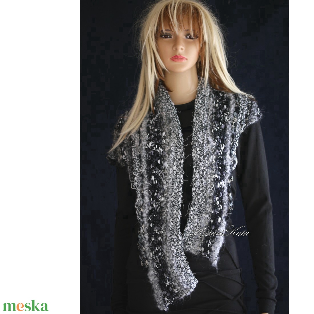 MANDRAGORA LUX - exkluzív kötött vállkendő, sálkendő - ruha & divat - sál, sapka, kendő - vállkendő - Meska.hu