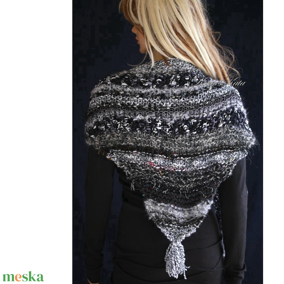 MANDRAGORA LUX - exkluzív kötött vállkendő, sálkendő - ruha & divat - sál, sapka, kendő - vállkendő - Meska.hu