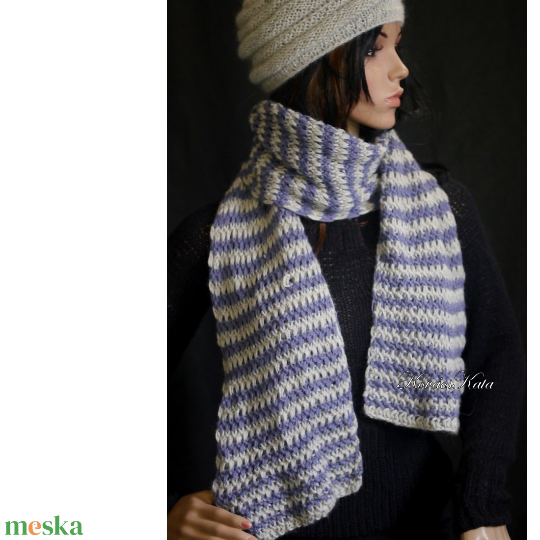 ALPACA SÁL - kézzel kötött 100% alpaka gyapjú hosszú sál - ruha & divat - sál, sapka, kendő - sál - Meska.hu