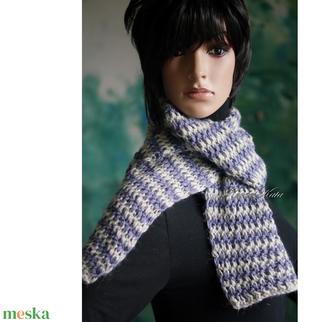 ALPACA SÁL - kézzel kötött 100% alpaka gyapjú hosszú sál - ruha & divat - sál, sapka, kendő - sál - Meska.hu