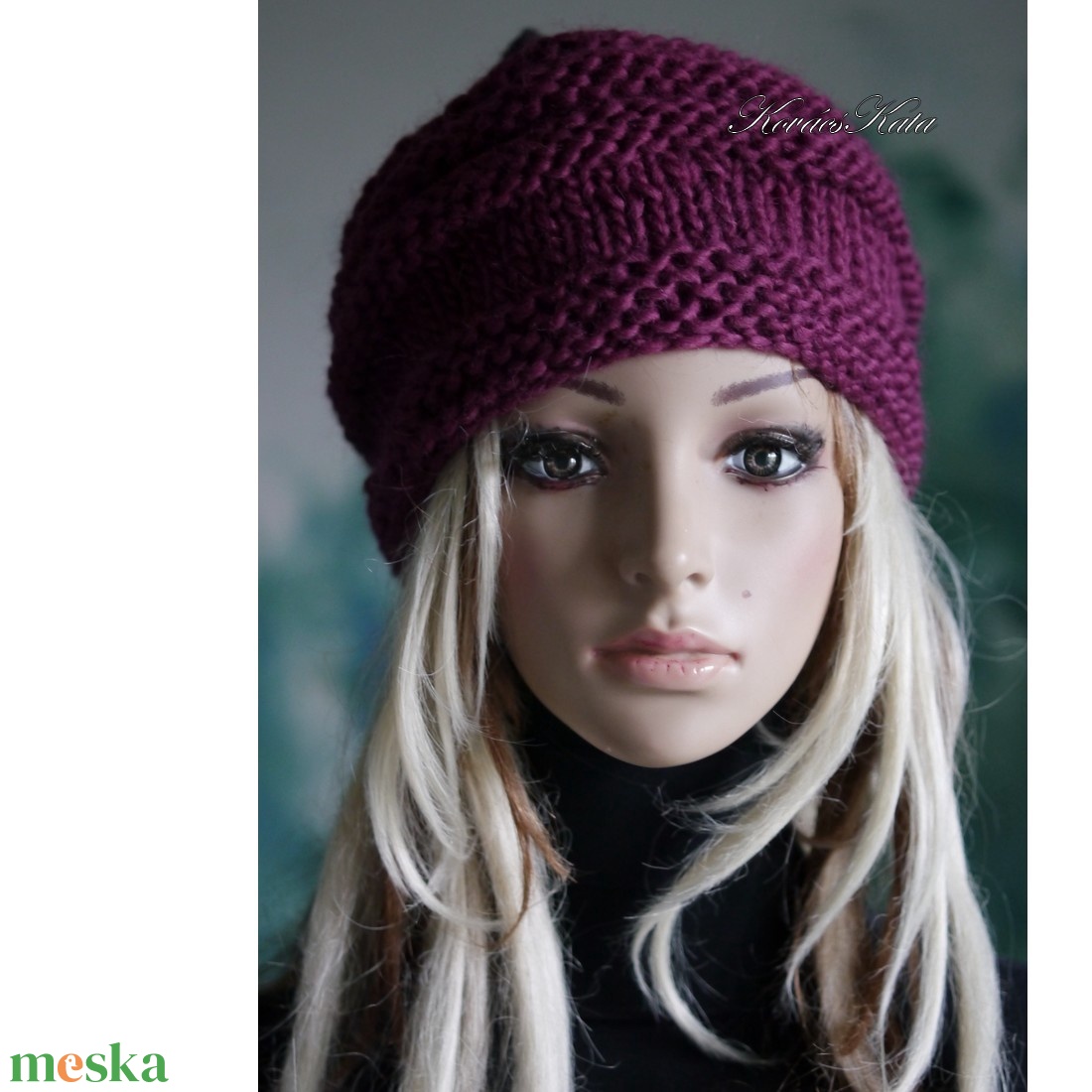 AMRY SAPI - bohém kézzel kötött gyapjú sapka - ruha & divat - sál, sapka, kendő - sapka - Meska.hu