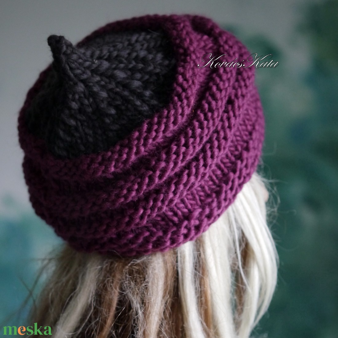 AMRY SAPI - bohém kézzel kötött gyapjú sapka - ruha & divat - sál, sapka, kendő - sapka - Meska.hu