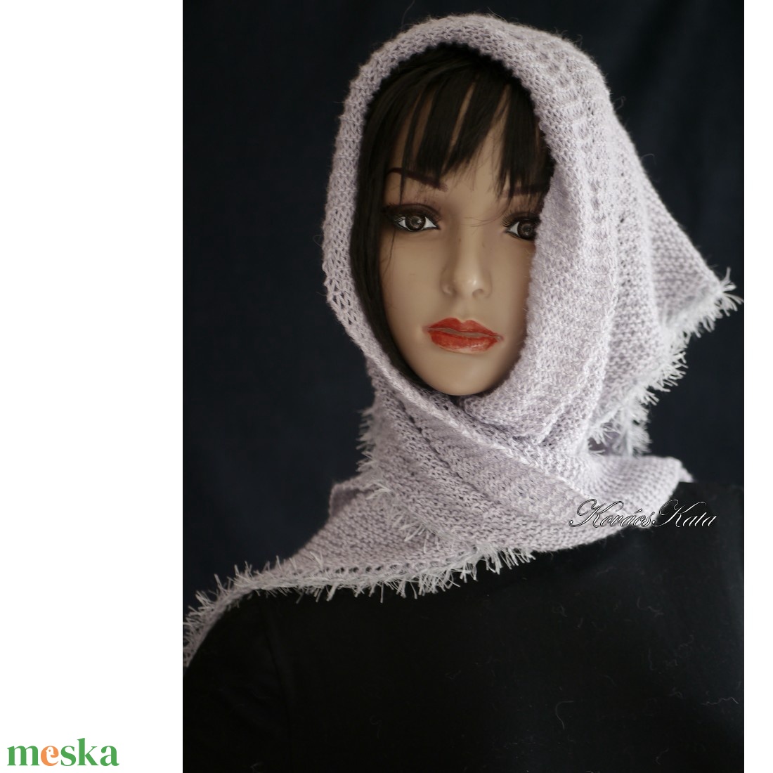  SILVER KENDŐ - exkluzív kézzel kötött BabyAlpaca Silk vállkendő - ruha & divat - sál, sapka, kendő - vállkendő - Meska.hu