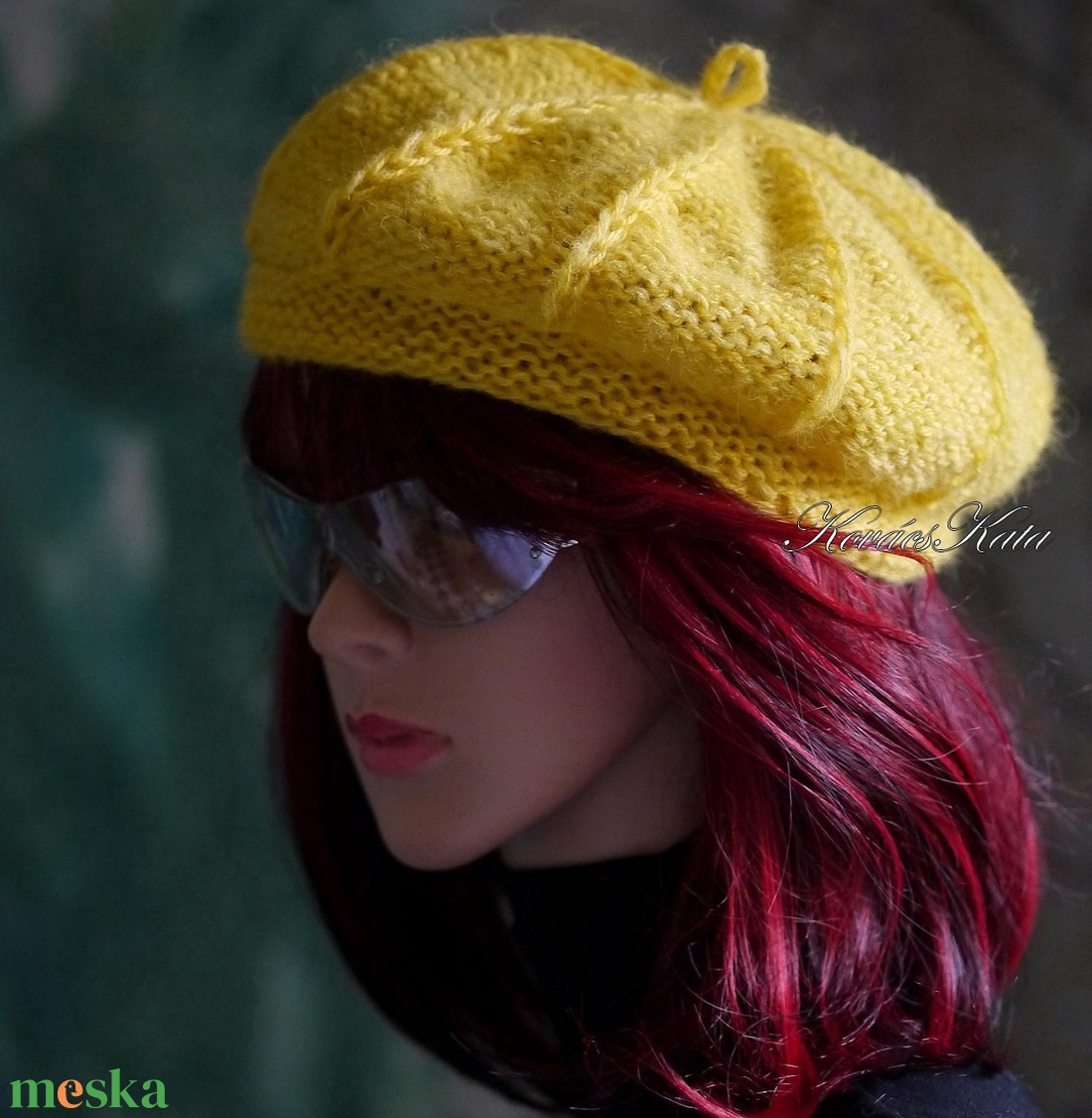 ALETTA / kikerics - exkluzív kézzel kötött deluxe silk + babysuri alpaka svájci sapka, barett - ruha & divat - sál, sapka, kendő - sapka - Meska.hu