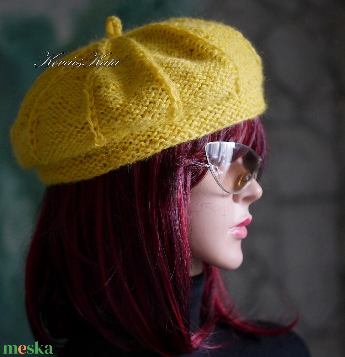 ALETTA / kikerics - exkluzív kézzel kötött deluxe silk + babysuri alpaka svájci sapka, barett - ruha & divat - sál, sapka, kendő - sapka - Meska.hu