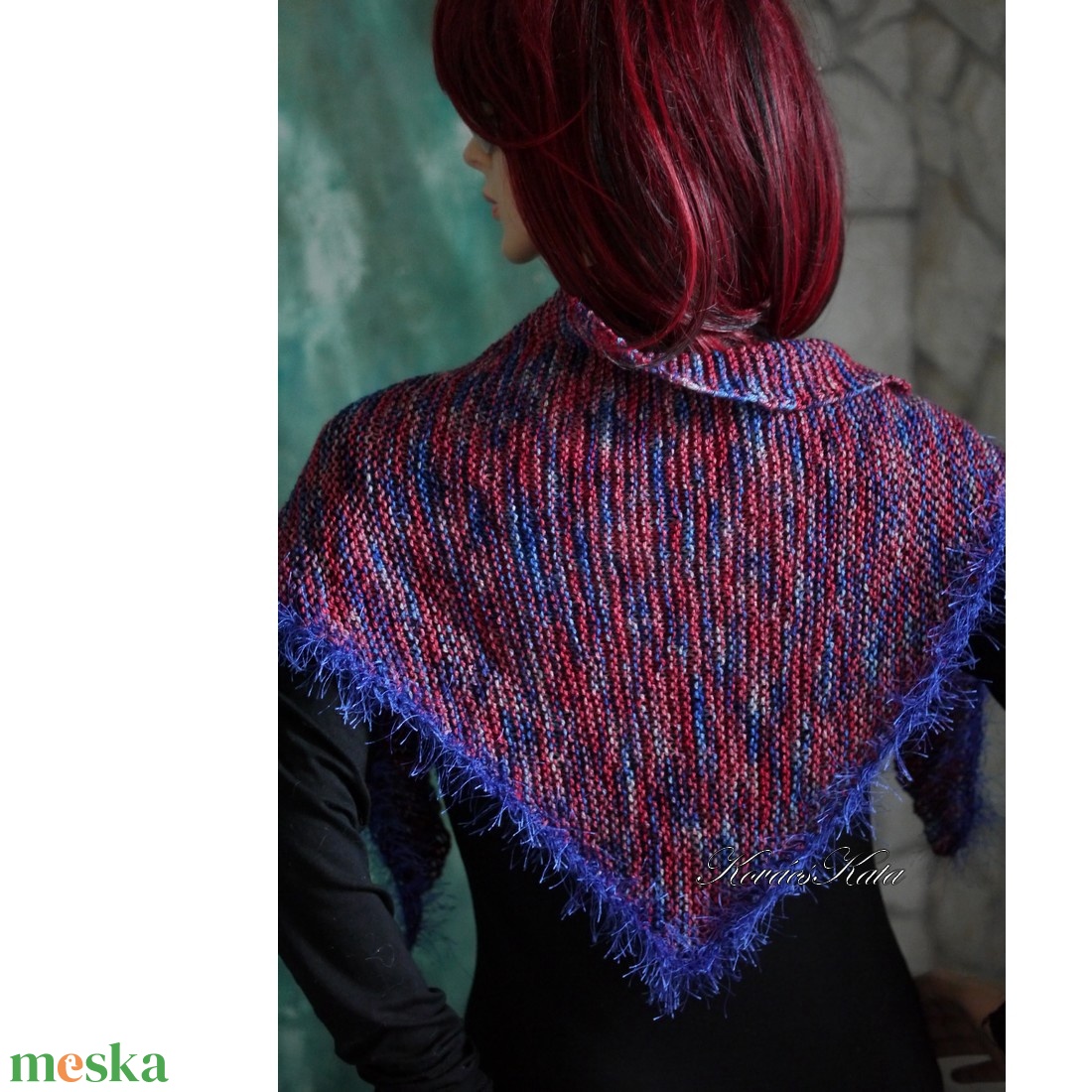  DELUXE SILK VÁLLKENDŐ - exkluzív kézzel kötött-festett selyem-jak- merinó kendő / hexe - ruha & divat - sál, sapka, kendő - vállkendő - Meska.hu