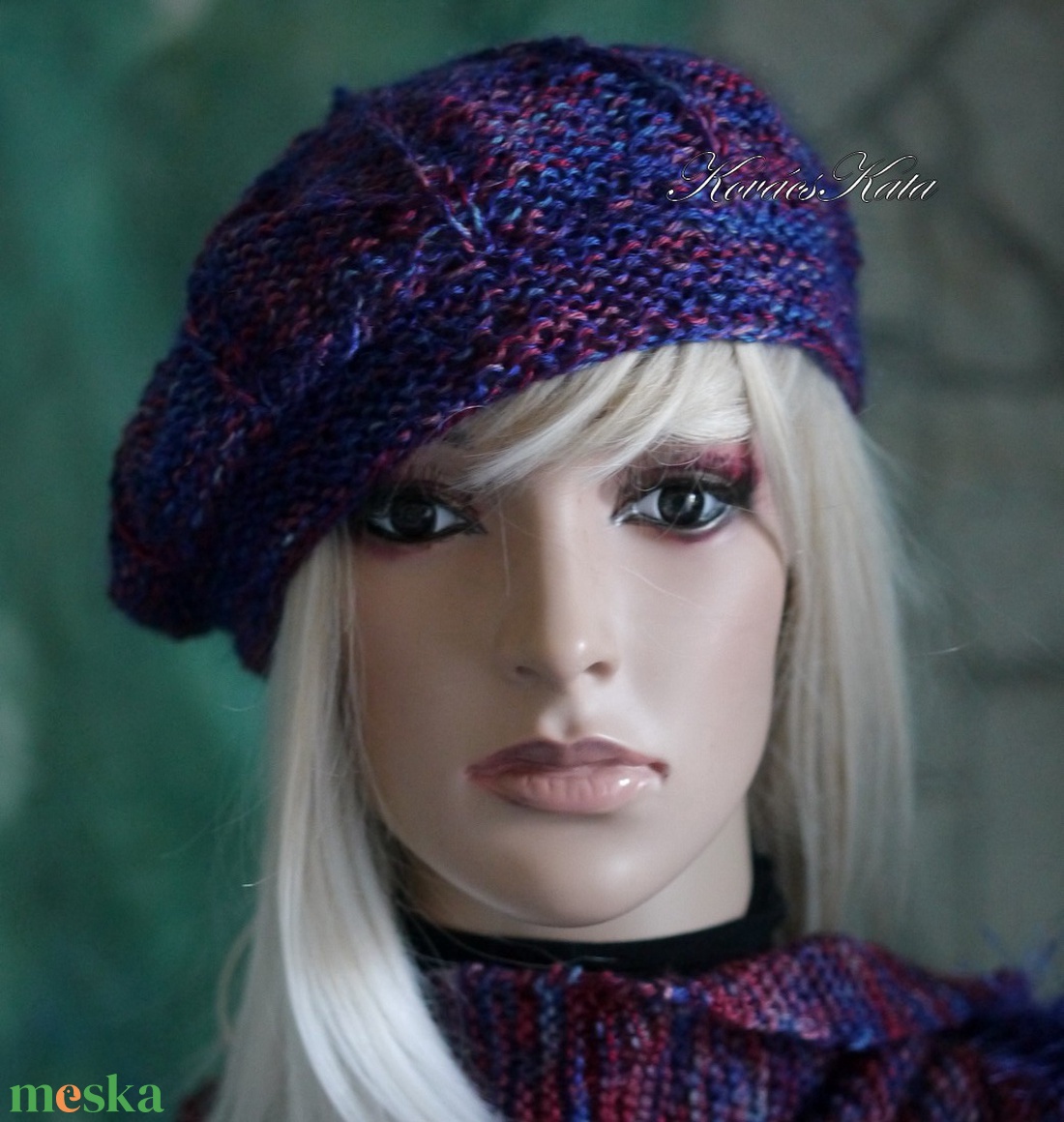 ALETTA / hexe - exkluzív kézzel kötött deluxe silk + silkmohair svájci sapka, barett - ruha & divat - sál, sapka, kendő - sapka - Meska.hu