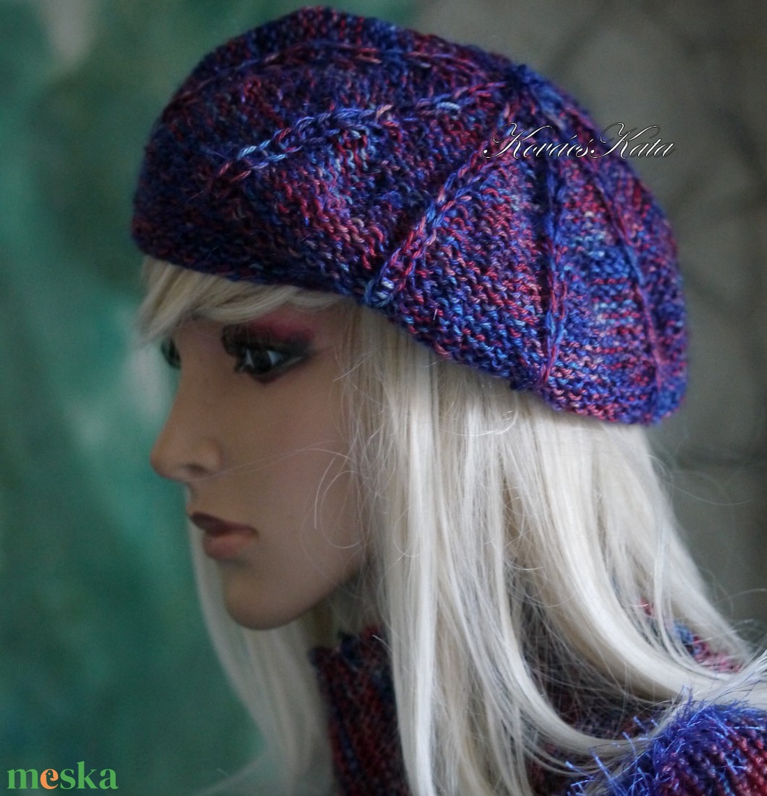 ALETTA / hexe - exkluzív kézzel kötött deluxe silk + silkmohair svájci sapka, barett - ruha & divat - sál, sapka, kendő - sapka - Meska.hu