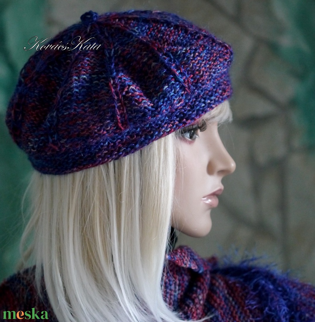 ALETTA / hexe - exkluzív kézzel kötött deluxe silk + silkmohair svájci sapka, barett - ruha & divat - sál, sapka, kendő - sapka - Meska.hu