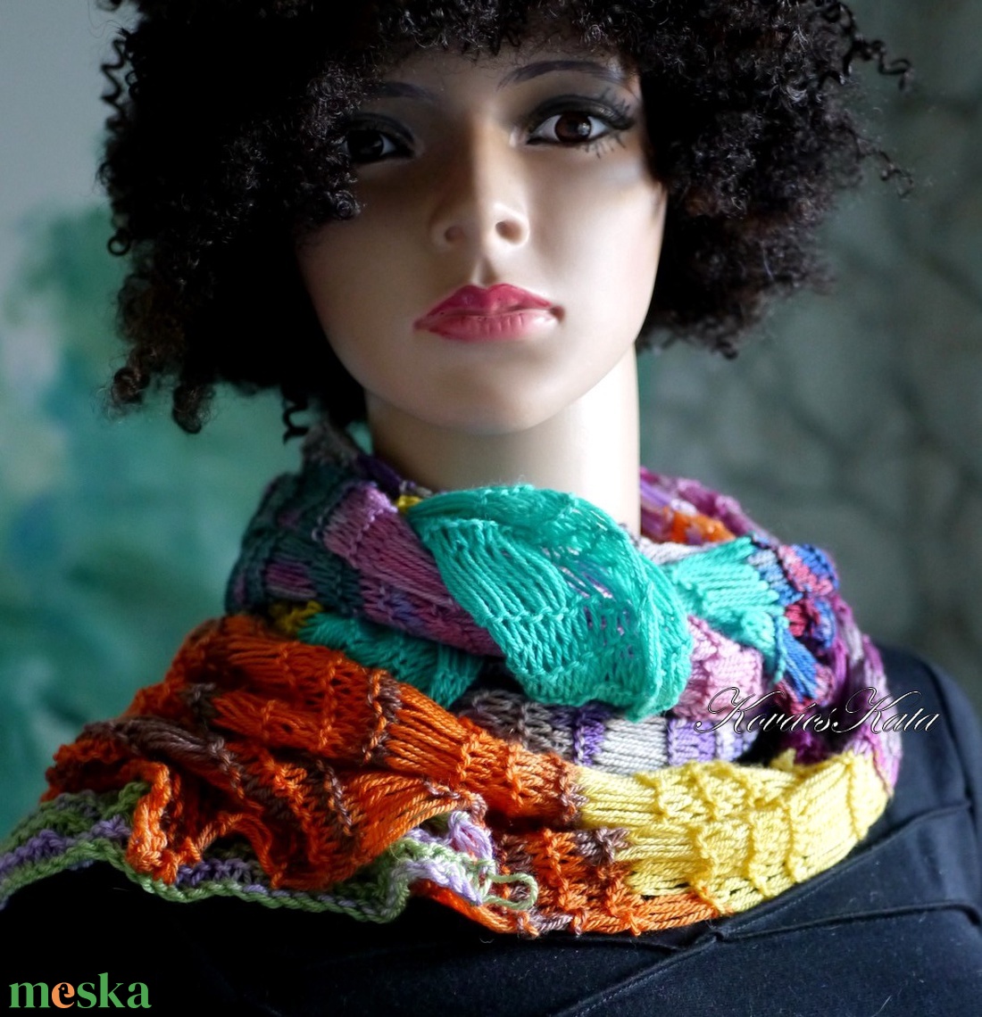  DELUXE SILK MAXI-SÁL - exkluzív kézzel kötött-festett selyem-jak- merinó hosszú sál  - ruha & divat - sál, sapka, kendő - sál - Meska.hu