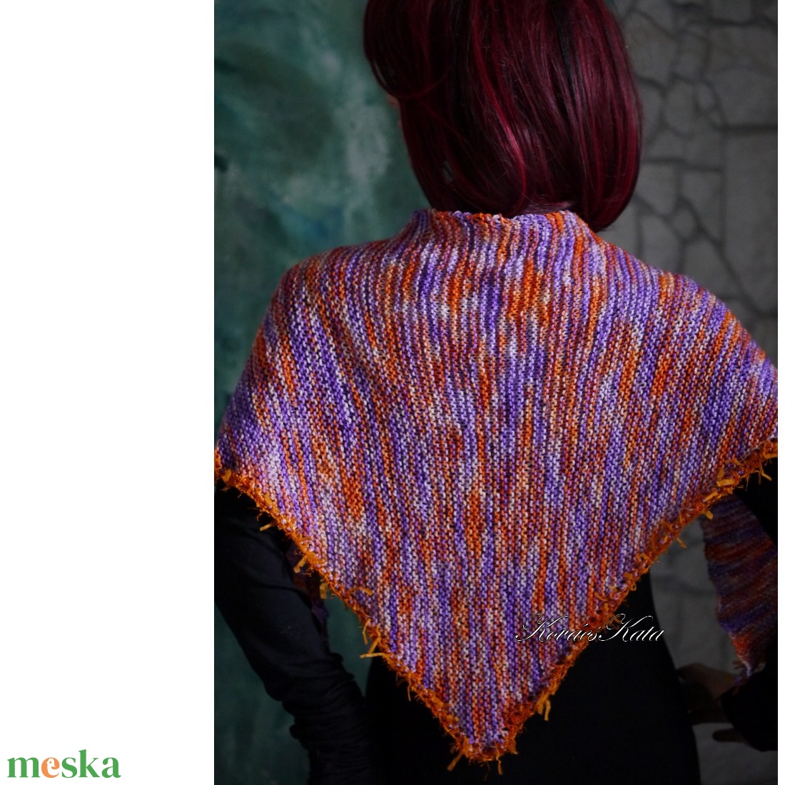  DELUXE SILK VÁLLKENDŐ - exkluzív kézzel kötött-festett selyem-jak- merinó kendő / marokkó - ruha & divat - sál, sapka, kendő - vállkendő - Meska.hu