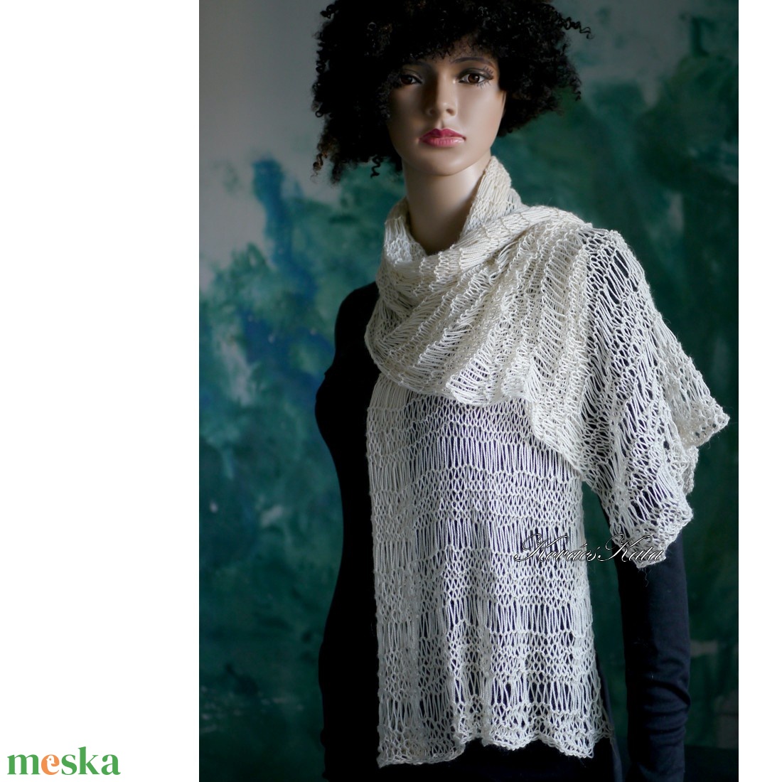 BABYALPACA SILK SÁLKENDŐ - exkluzív kézzel kötött vállkendő - ruha & divat - sál, sapka, kendő - vállkendő - Meska.hu