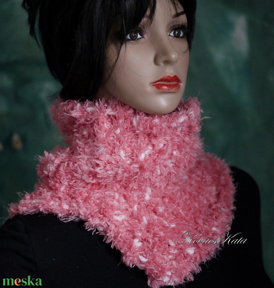 TEKNŐCKE / bogyós rose - extravastag kézzel kötött kámzsa, csősál, nyakmelegítő KÉSZLETEN - ruha & divat - sál, sapka, kendő - sál - Meska.hu