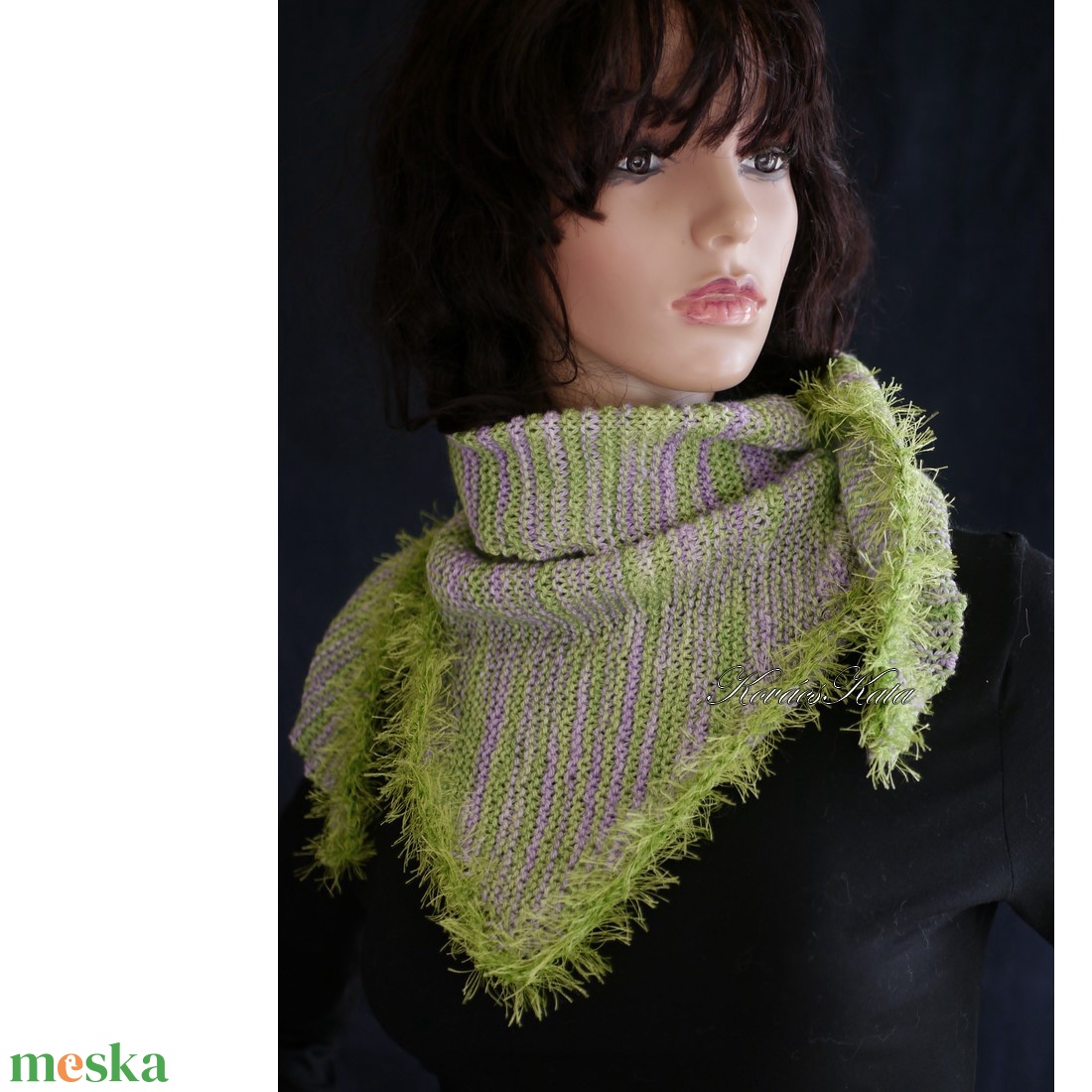  DELUXE SILK VÁLLKENDŐ - exkluzív kézzel kötött-festett selyem-jak- merinó kendő / ligetszépe KÉSZLETEN - ruha & divat - sál, sapka, kendő - vállkendő - Meska.hu