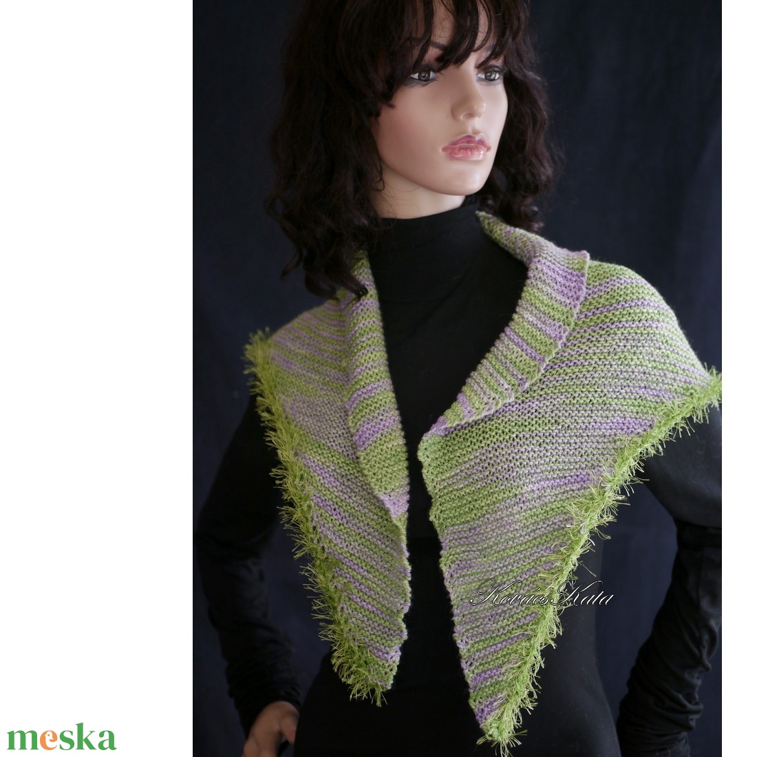  DELUXE SILK VÁLLKENDŐ - exkluzív kézzel kötött-festett selyem-jak- merinó kendő / ligetszépe KÉSZLETEN - ruha & divat - sál, sapka, kendő - vállkendő - Meska.hu