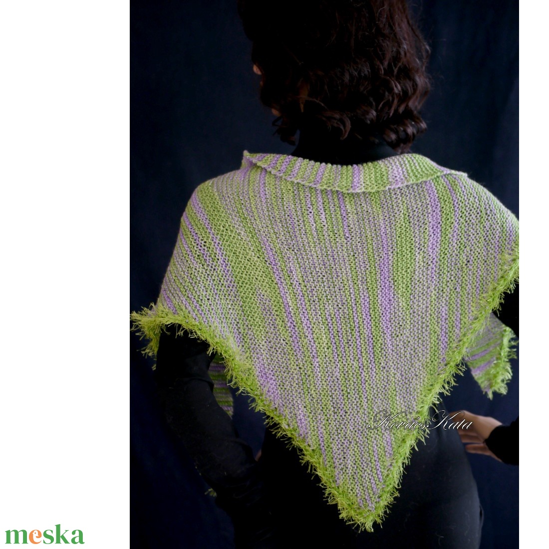  DELUXE SILK VÁLLKENDŐ - exkluzív kézzel kötött-festett selyem-jak- merinó kendő / ligetszépe KÉSZLETEN - ruha & divat - sál, sapka, kendő - vállkendő - Meska.hu