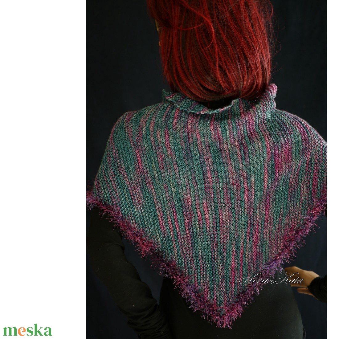  DELUXE SILK VÁLLKENDŐ - exkluzív kézzel kötött-festett selyem-jak- merinó kendő / Tunisz KÉSZLETEN - ruha & divat - sál, sapka, kendő - vállkendő - Meska.hu