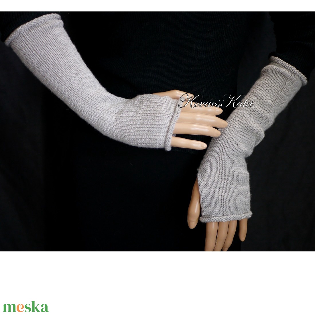 BOSZI KESZTYŰ / selymes - exkluzív kézzel kötött kesztyűszár, kézmelegítő / ekrü KÉSZLETEN - ruha & divat - sál, sapka, kendő - kesztyű - Meska.hu