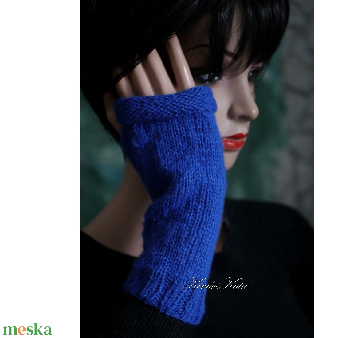 PILLE KESZTYŰ / angora - exkluzív kézzel kötött kesztyűszár, kézmelegítő /  royal KÉSZLETEN - ruha & divat - sál, sapka, kendő - kesztyű - Meska.hu