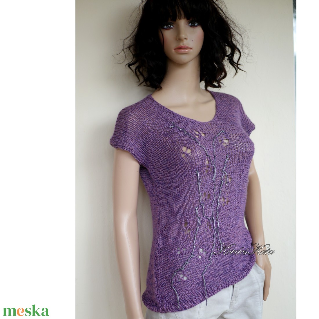 BARKA BabyAlpaca Silk - kézzel kötött exkluzív artsy-design pulóver / hanga KÉSZLETEN - ruha & divat - női ruha - pulóver - Meska.hu