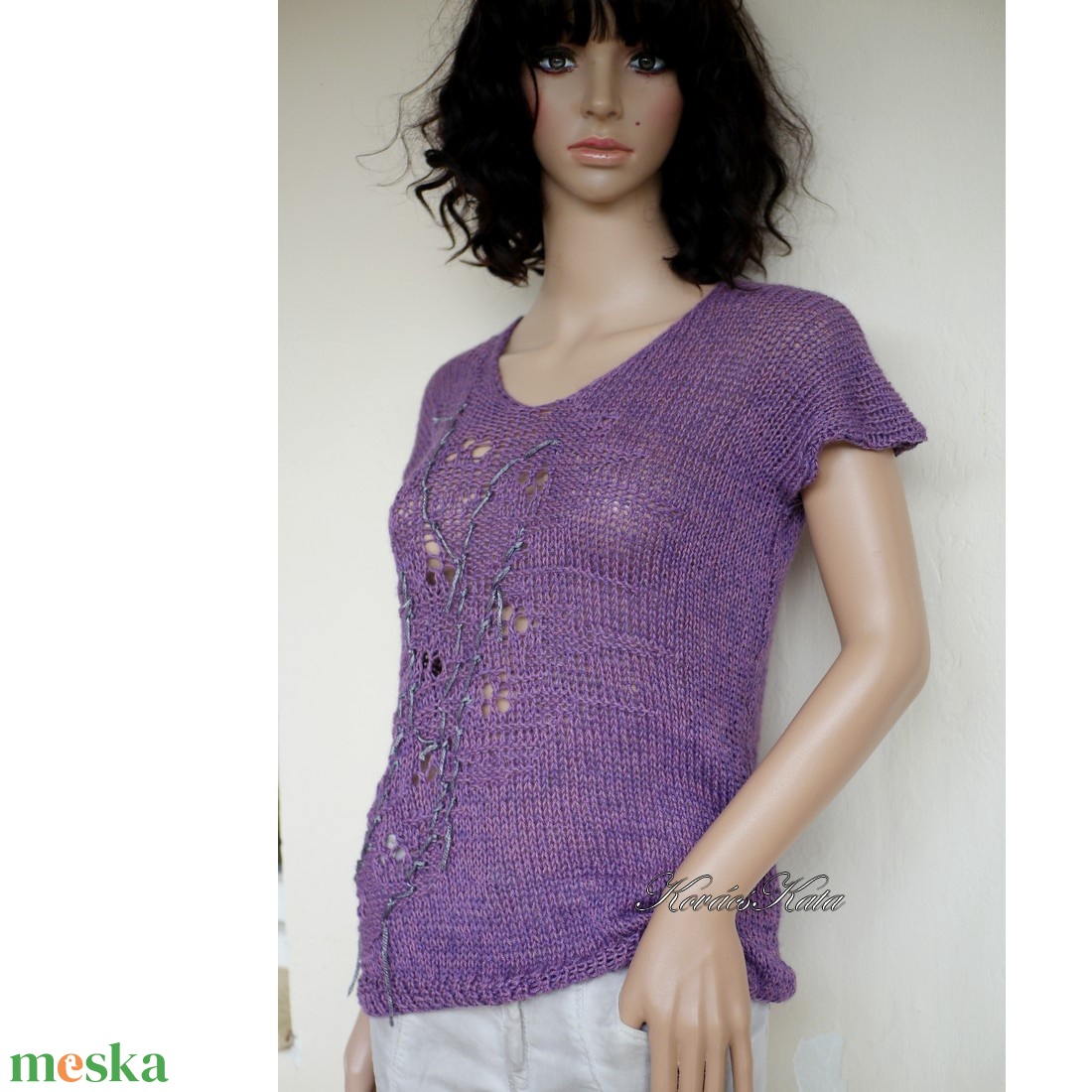 BARKA BabyAlpaca Silk - kézzel kötött exkluzív artsy-design pulóver / hanga KÉSZLETEN - ruha & divat - női ruha - pulóver - Meska.hu