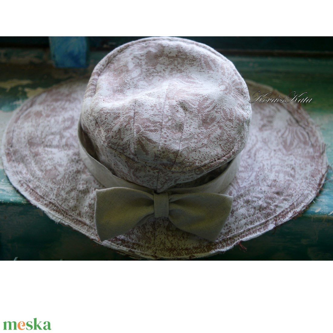 AGATHA - bohém design jacquard lenszövet kalap - ruha & divat - sál, sapka, kendő - kalap - Meska.hu