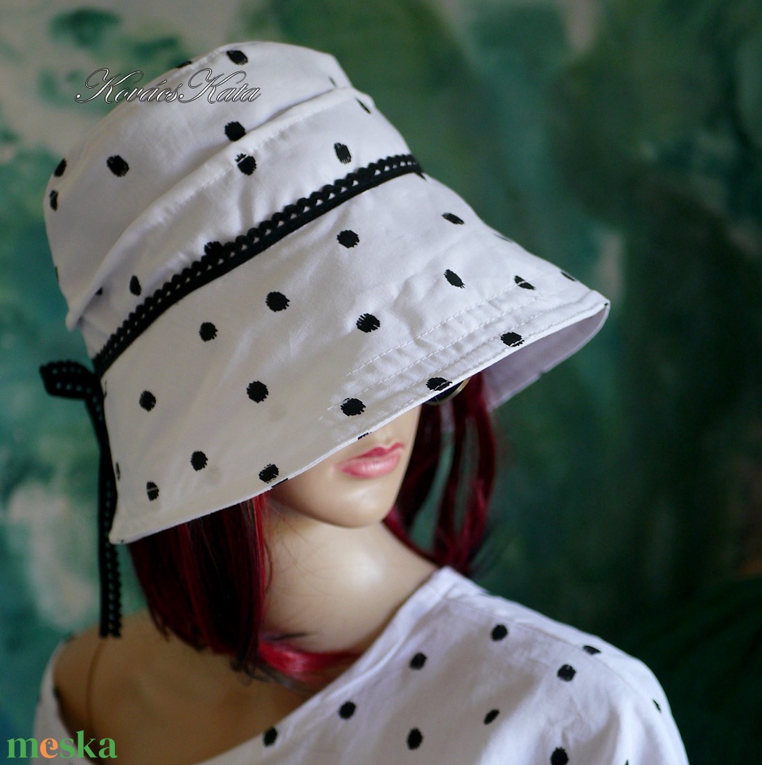 MONACO CLOCHE - exkluzív nyári vászon kalap  - ruha & divat - sál, sapka, kendő - kalap - Meska.hu