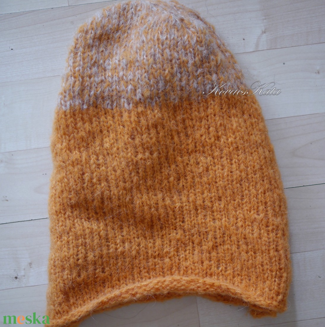 NANNA - trendi kézzel kötött beanie, slouchy sapka / mandarin - ruha & divat - sál, sapka, kendő - sapka - Meska.hu