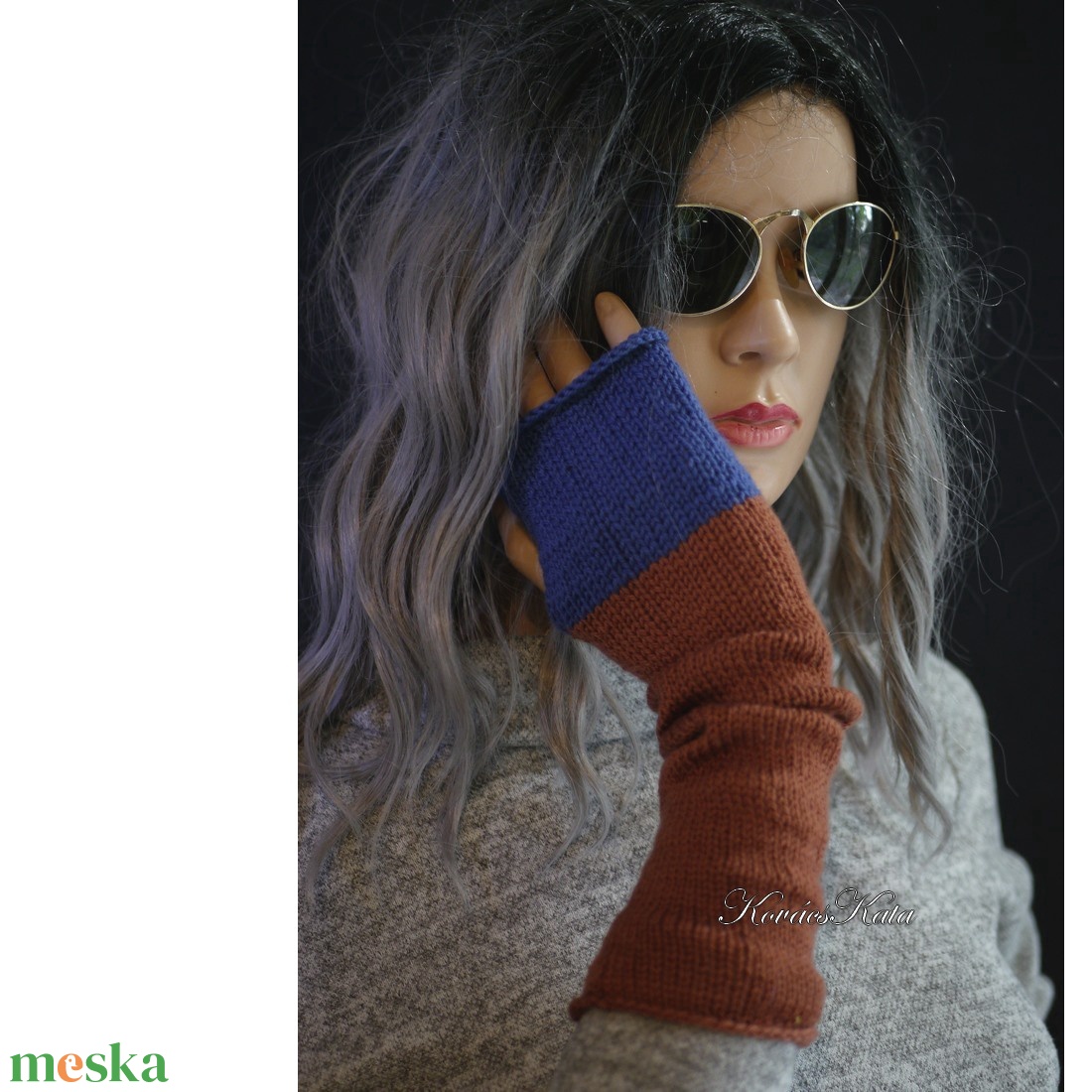 BALIBEANIE  - extravastag buklé-mohair kézzel kötött sapka / barna - ruha & divat - sál, sapka, kendő - sapka - Meska.hu