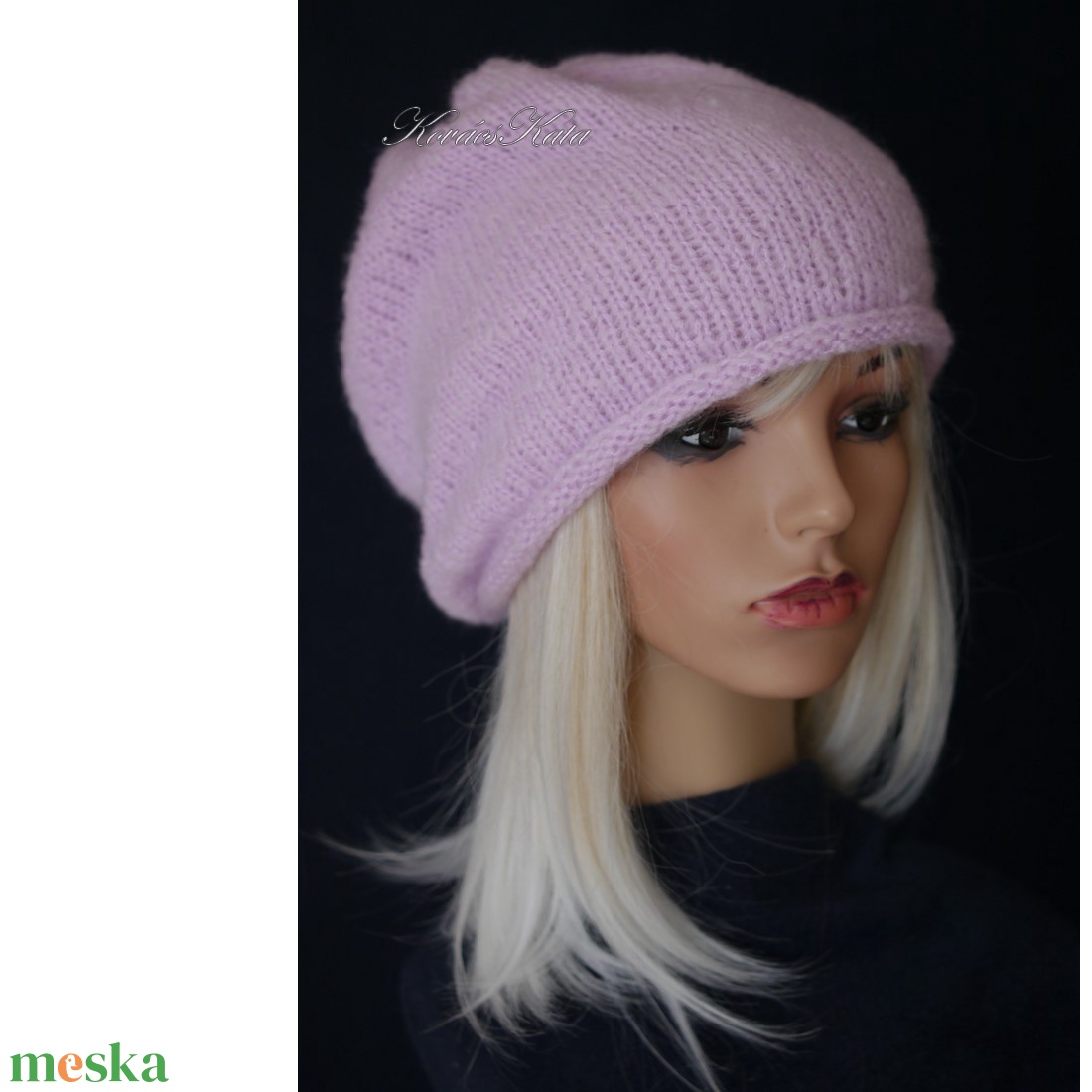EPERKE BEANIE - trendi kézzel kötött kidmoher-akril sapka  - ruha & divat - sál, sapka, kendő - sapka - Meska.hu