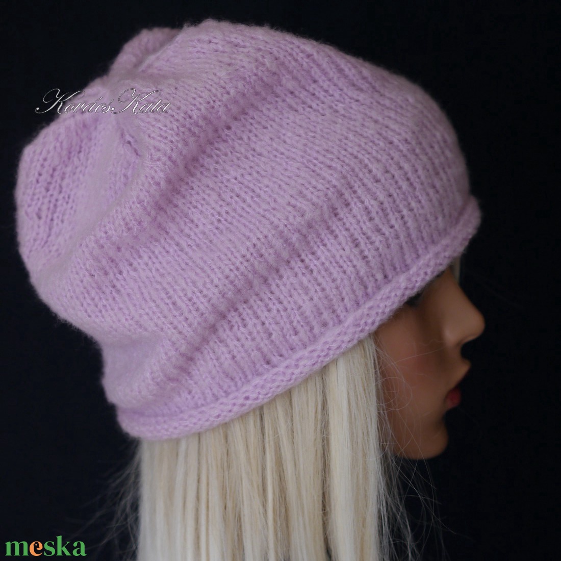EPERKE BEANIE - trendi kézzel kötött kidmoher-akril sapka  - ruha & divat - sál, sapka, kendő - sapka - Meska.hu