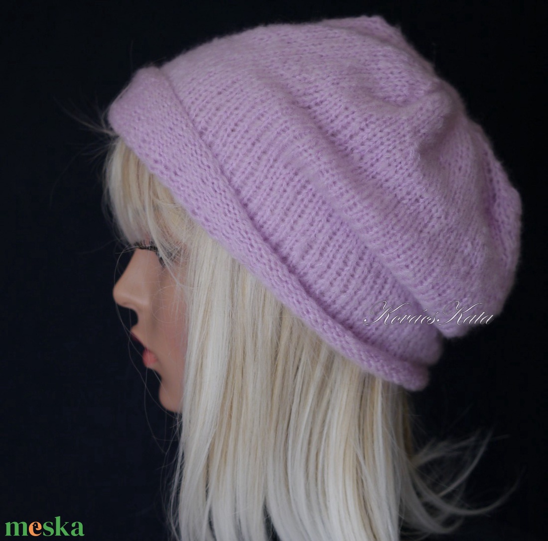 EPERKE BEANIE - trendi kézzel kötött kidmoher-akril sapka  - ruha & divat - sál, sapka, kendő - sapka - Meska.hu
