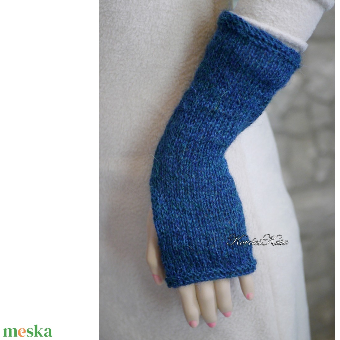ALPACA LUX - exkluzív kézzel kötött alpaka-burett slouchy sapka / petrolkék - ruha & divat - sál, sapka, kendő - sapka - Meska.hu